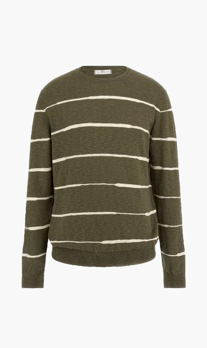 Linen Blend Striped Sweater