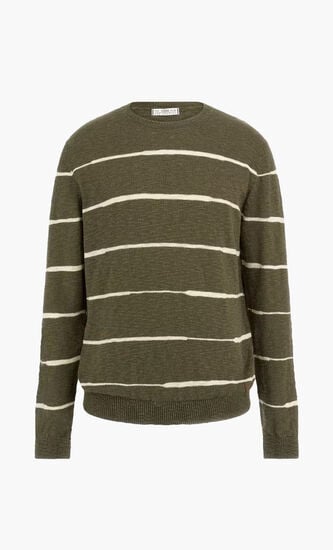 Linen Blend Striped Sweater