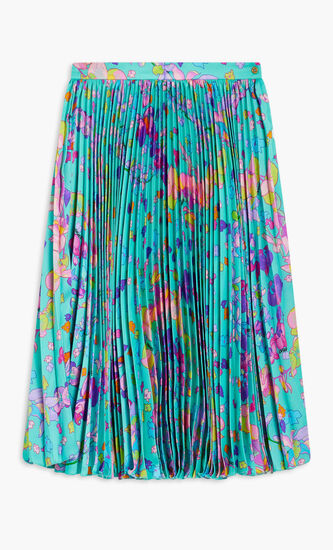 JG SKIRT MIDI PLEATED POLY AO ORCHID BAROCCO