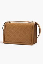 T Monogram Leather Shoulder Bag