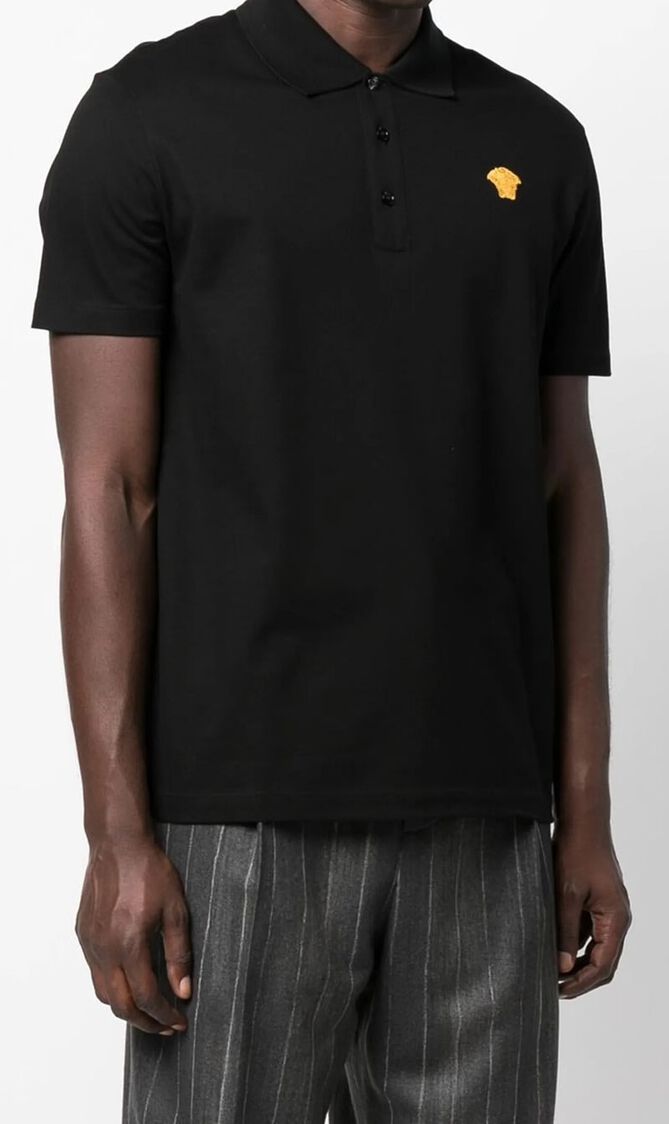 Medusa Embroidered Polo Shirt