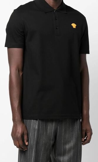 Medusa Embroidered Polo Shirt