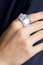 Nirvana Ring, White, Stainless Steel