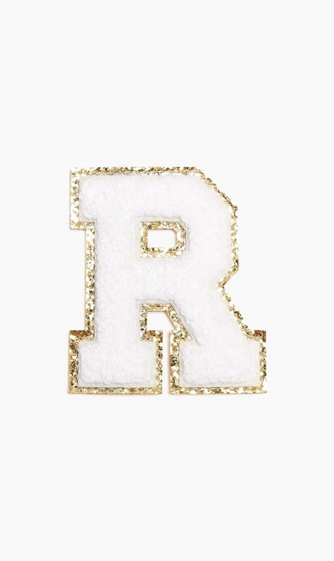Chenille Sparkle Letter 'R' patch