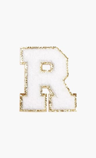 Chenille Sparkle Letter 'R' patch
