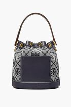 T MONOGRAM JACQUARD BUCKET BAG