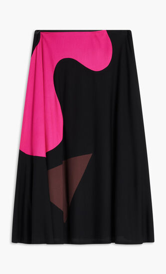 COLORBLOCK KNIT SKIRT