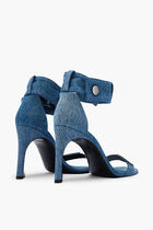 DENIM WAISTBAND STRAP LOGO SANDALS DENIM WAISTBAND STRAP LOGO SANDALS