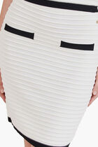 ALBA EMBOSSED STRIPES SKIRT