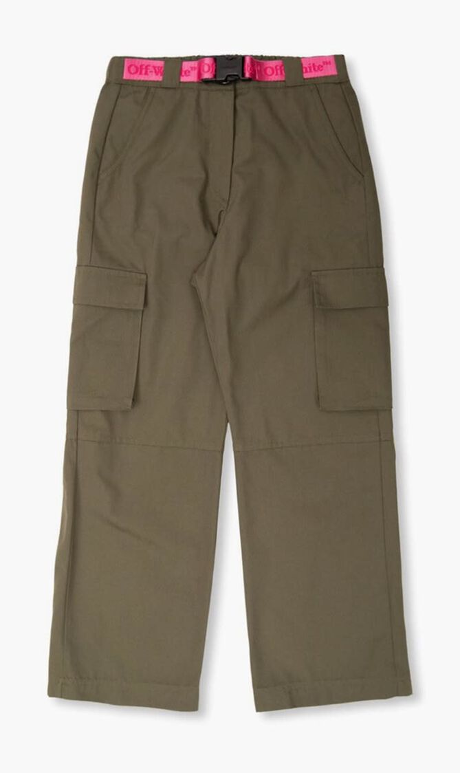 BOOKISH LOGO BELT CARGO PANT MILITARY FU