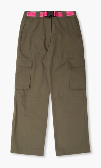 BOOKISH LOGO BELT CARGO PANT MILITARY FU