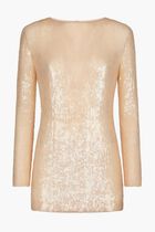 Transparent Sequin Embroidery Cocktail Mini Dress