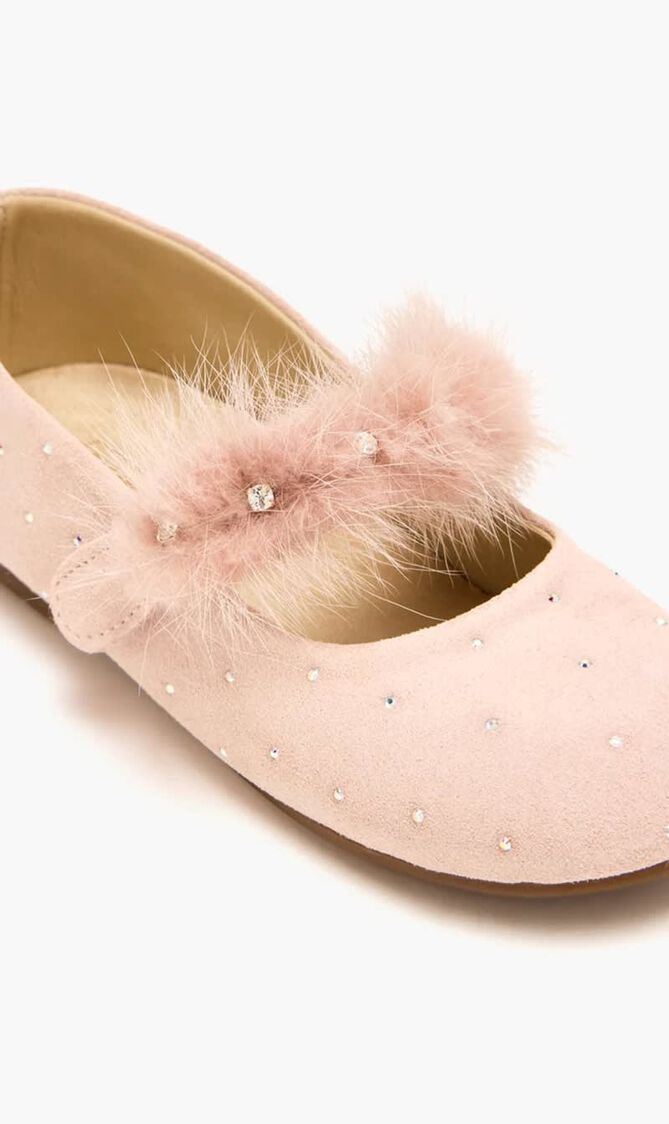 BABYWALKER Crystal-embellished ballerinas