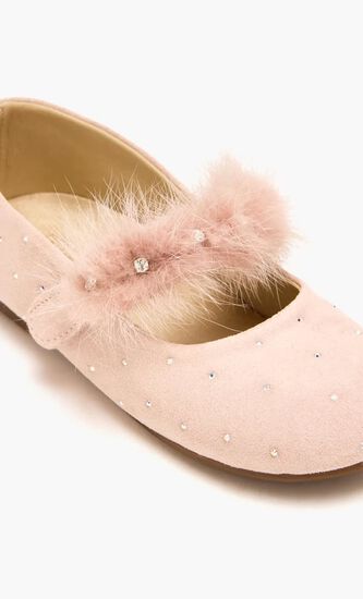 BABYWALKER Crystal-embellished ballerinas