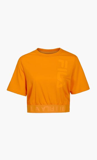 Jacquard Elastic Waist T-Shirt