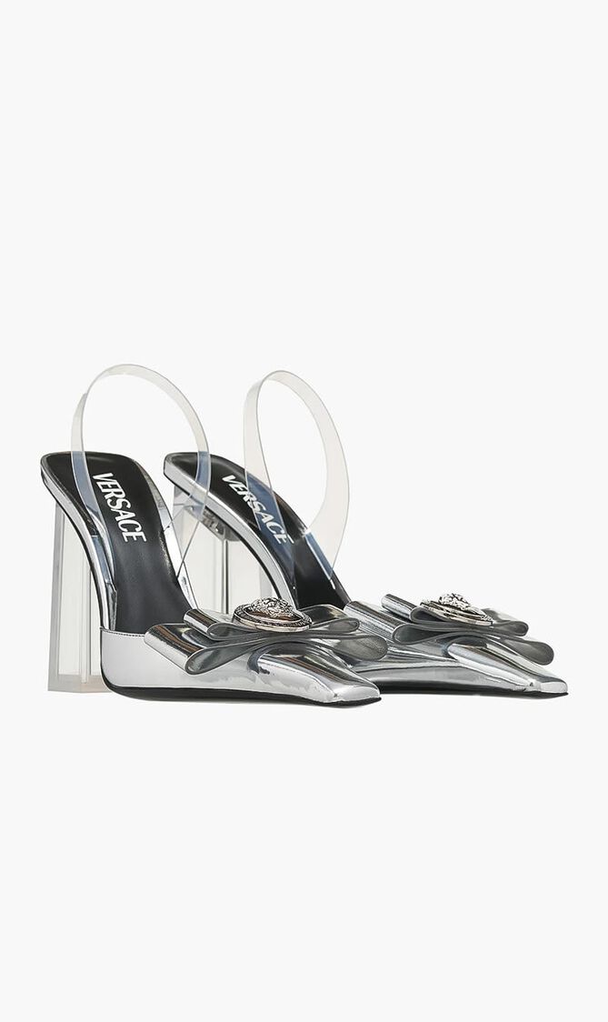 Gianni Ribbon Metallic Pumps