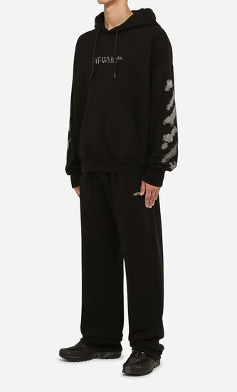 DIAGS BIT BOOK SWEATPANTS BLACK WHITE