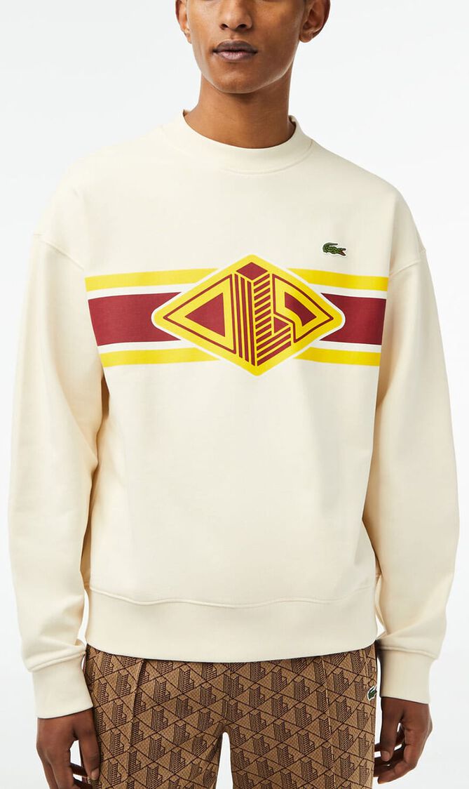 Round Neck Loose Fit Printed Sweatshirt