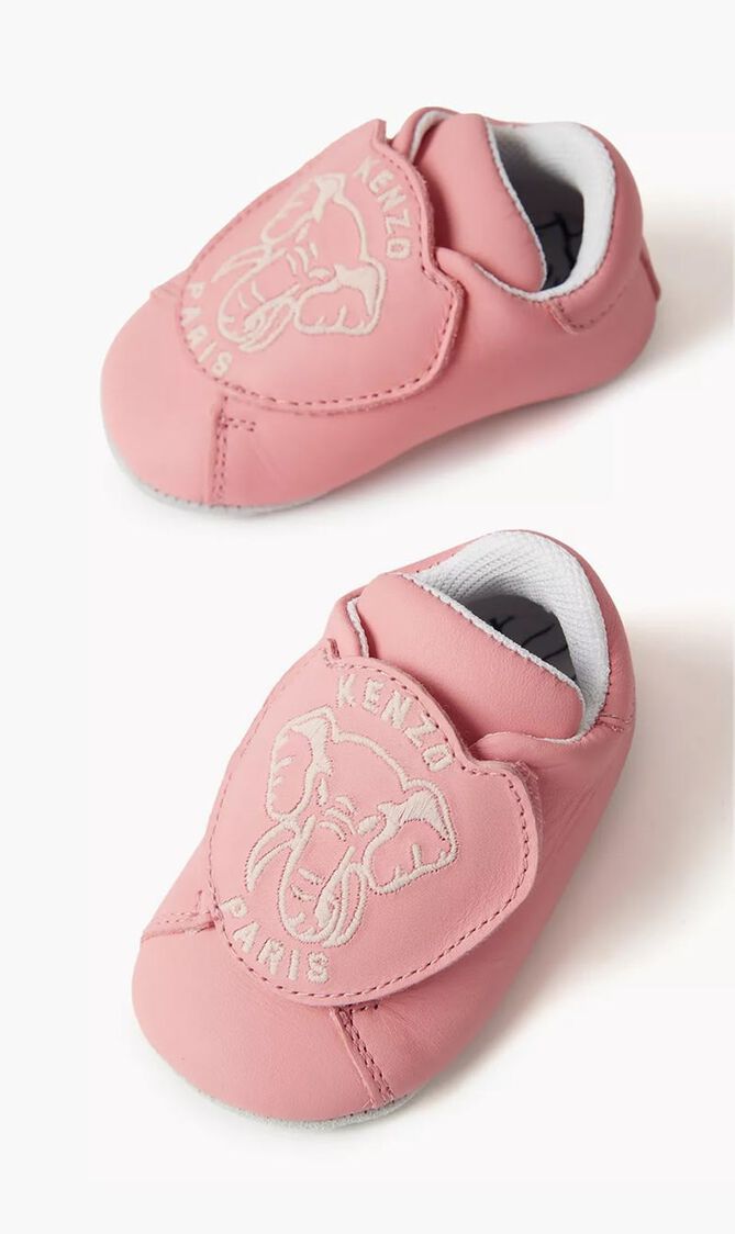 Elephant and Logo Leather Shoe