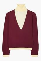 DOUBLE LAYER MOCK NECK PULLOVER