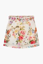 High Waisted Shorts with Lace Insert