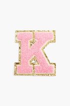 Chenille Sparkle Letter 'K' patch