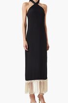 Nina Hand Tied Fringes Maxi Dress