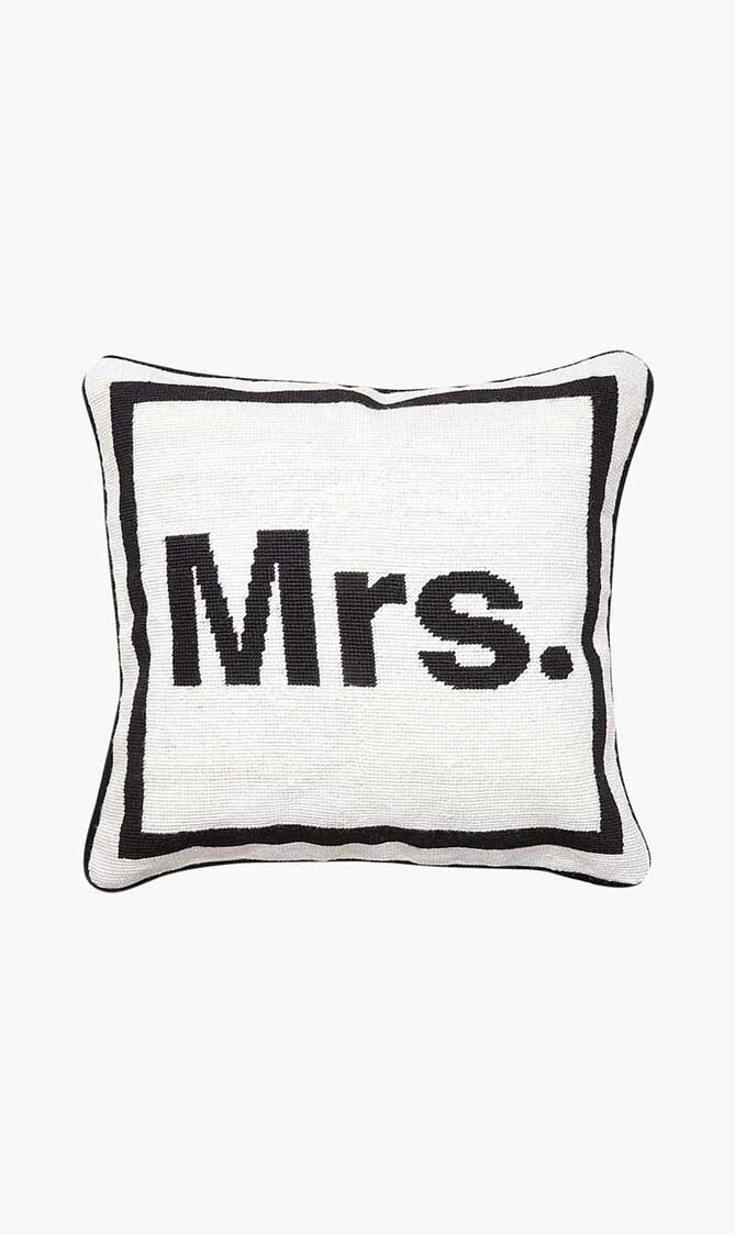 Mrs Needlepoint Pillow