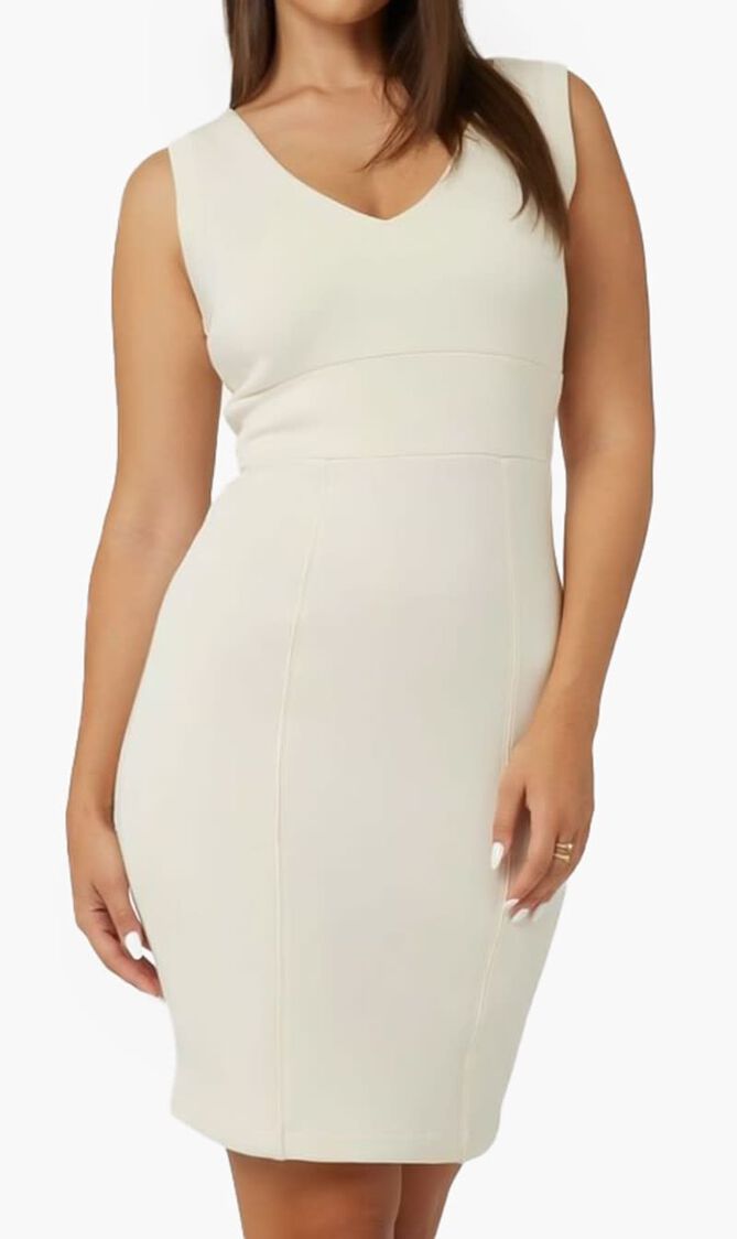 Sl V Neck Scuba Dress