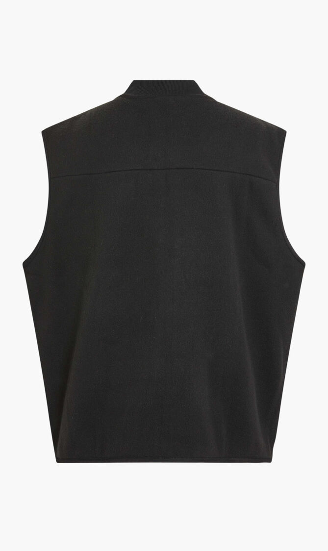 ROBIN POLAR FLEECE GILET W COTTON TWILL PATCH