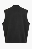 ROBIN POLAR FLEECE GILET W COTTON TWILL PATCH