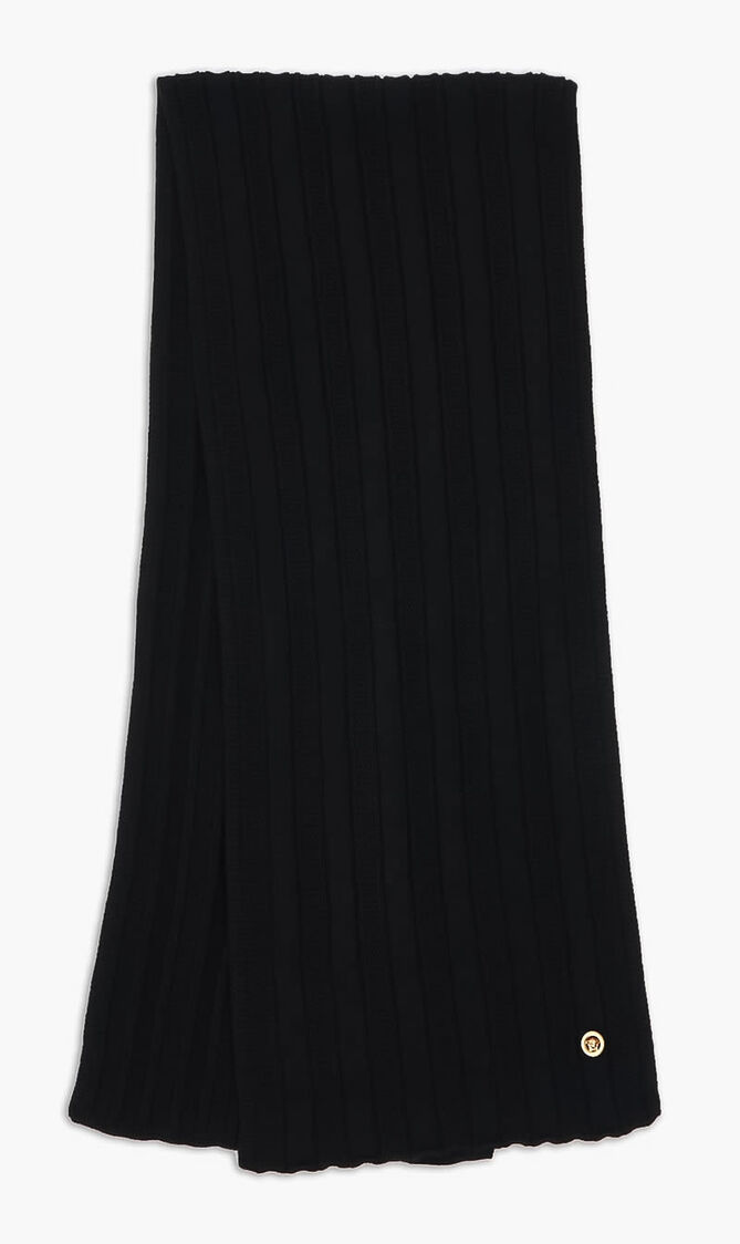 Medusa Ribbed Knit Scarf