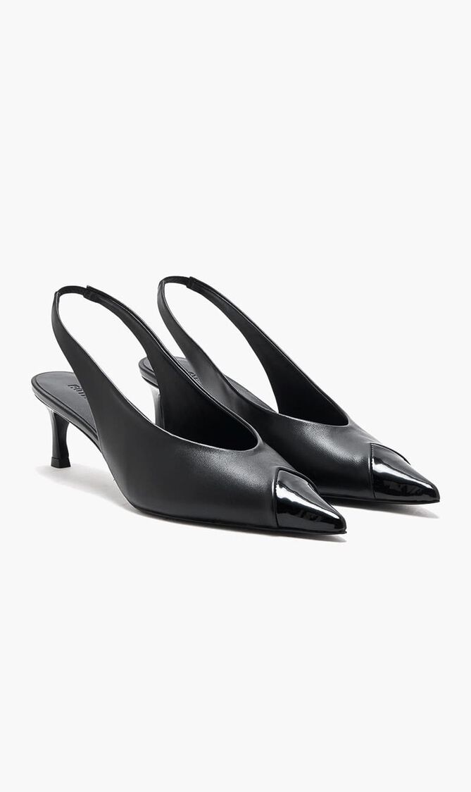 Leather Slingback Pumps
