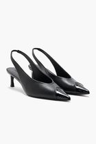 Leather Slingback Pumps