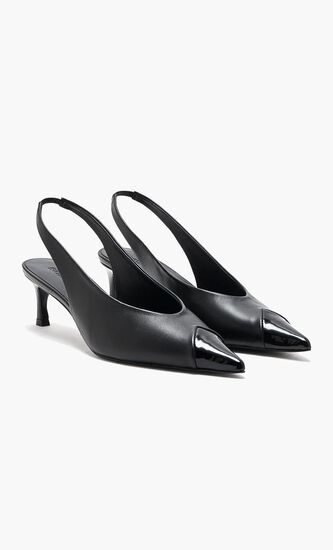 Leather Slingback Pumps