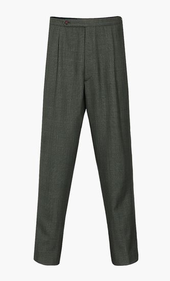 Belted Button Closure Trousers