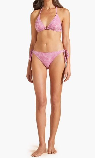 Jacquard Floral Halter Top