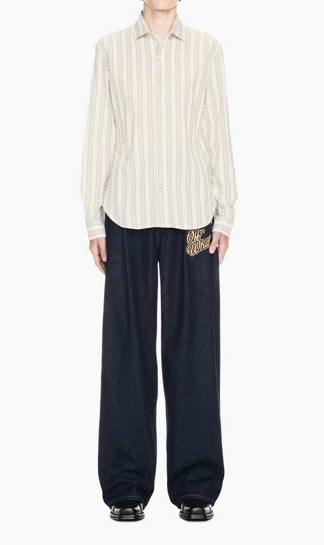 ARR STRIPES WESTERN SHIRT ANGORA WILLOW