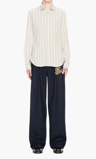 ARR STRIPES WESTERN SHIRT ANGORA WILLOW