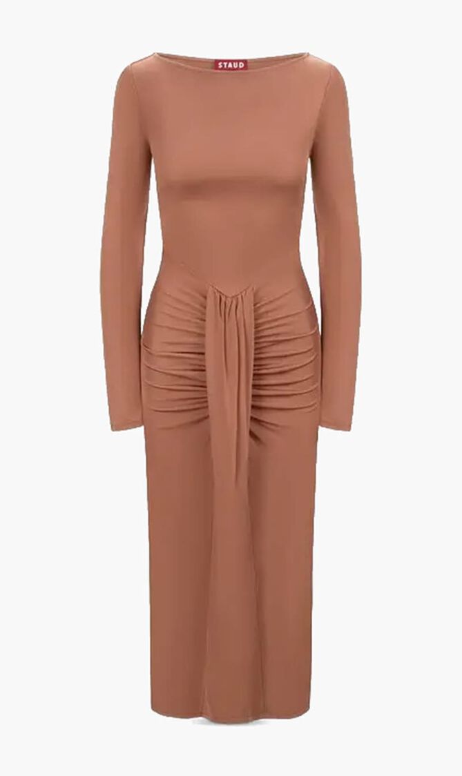 Gres Waterfall Ruffle Dress