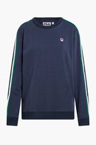 CREW TOP WITH KNITTED DETAIL ON SLEEVES