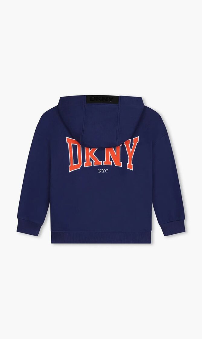 Logo Print Zipped Hoodie