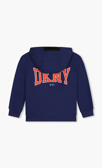 Logo Print Zipped Hoodie