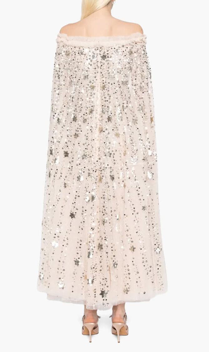 Shooting Stars Cape Ankle Gown