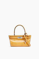 LEE RADZIWILL TEXTURED PATENT PETITE CAT EYE BAG