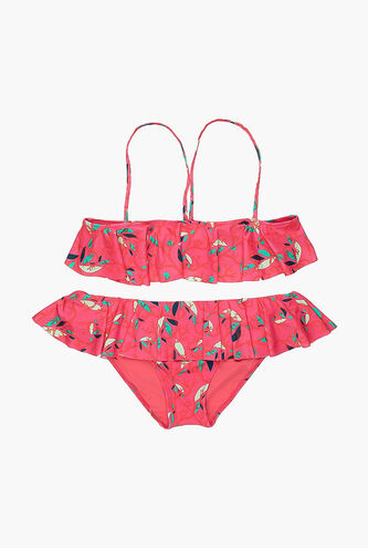 Gindly Printed Two Pieces Swimsuit