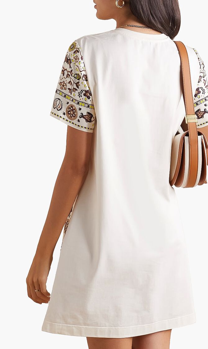 Silk Front Tshirt Dress