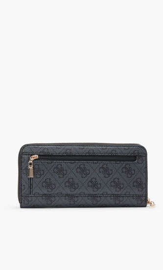 LAUREL SLG LARGE ZIP AROUND/COAL LOGO