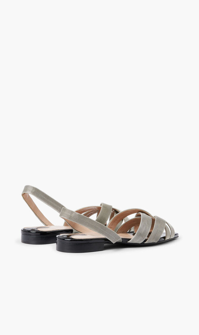 ERIS FLAT SLING BACK METALLIC STRAPS H10