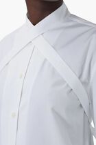 POPLIN CROSS COLLAR SHIRT WHITE WHITE